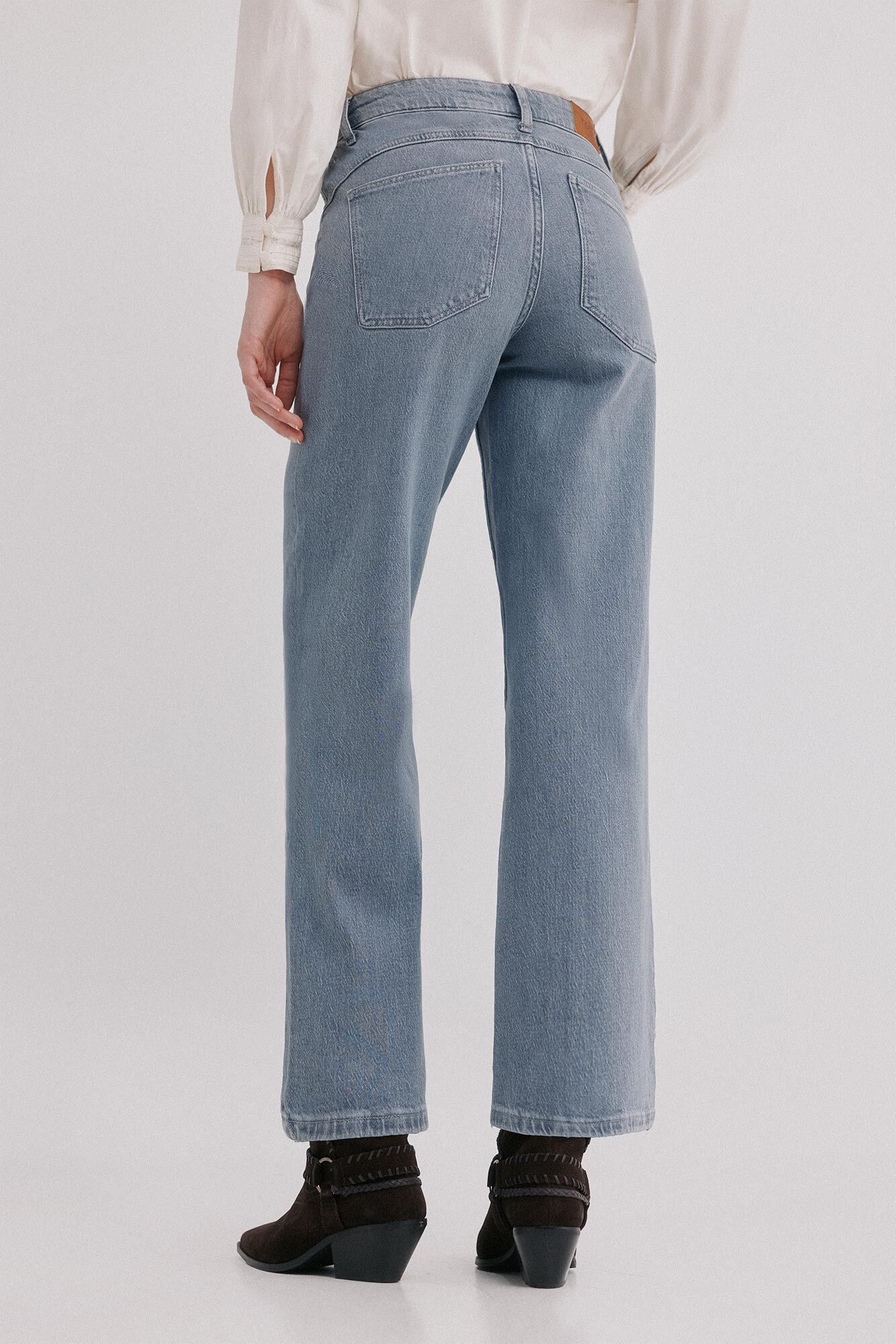 Hoss Intropia Brooke. Vaqueros wide leg Gris