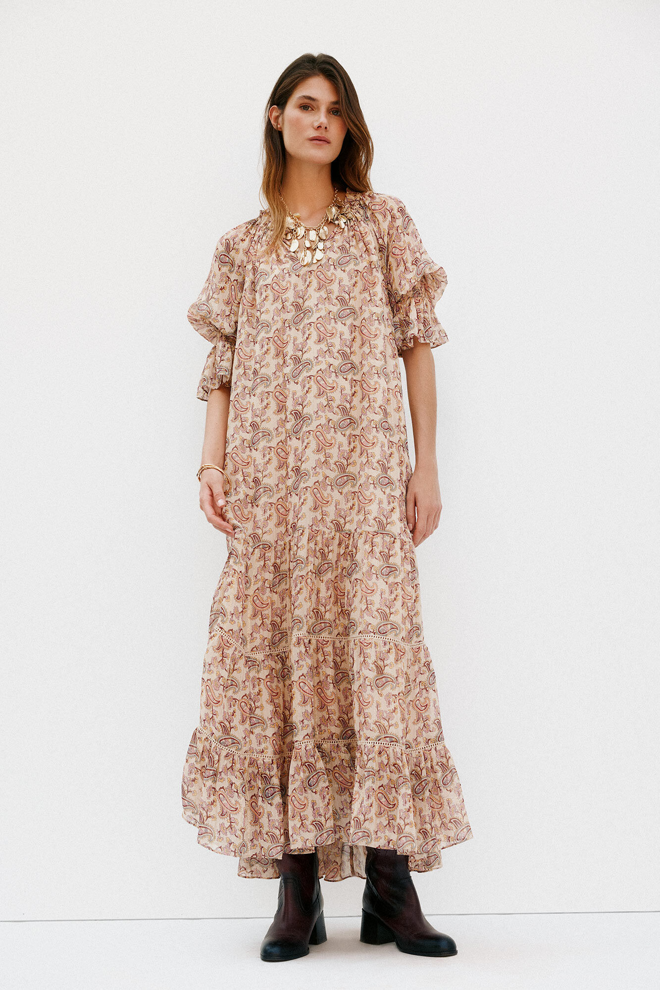 Hoss Intropia Lidia. Vestido com estampado paisley Multicolorido