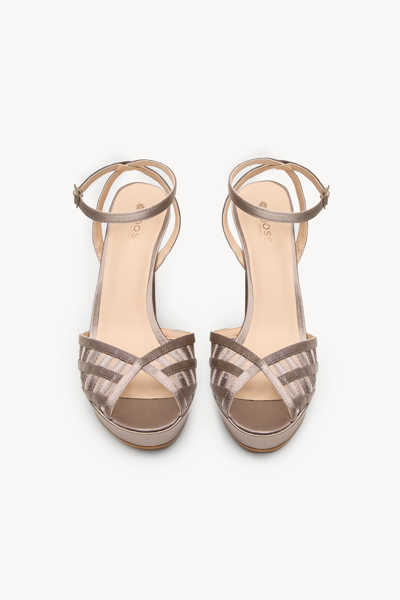 Hoss Intropia Naiara. Sandalia tac&oacute;n sat&eacute;n