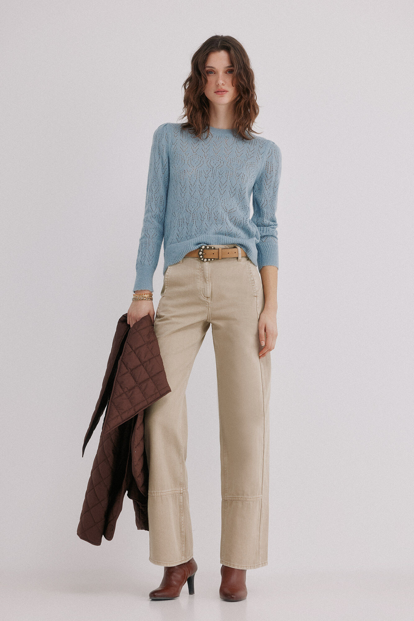 Hoss Intropia Openwork jumper Ibbie Blue