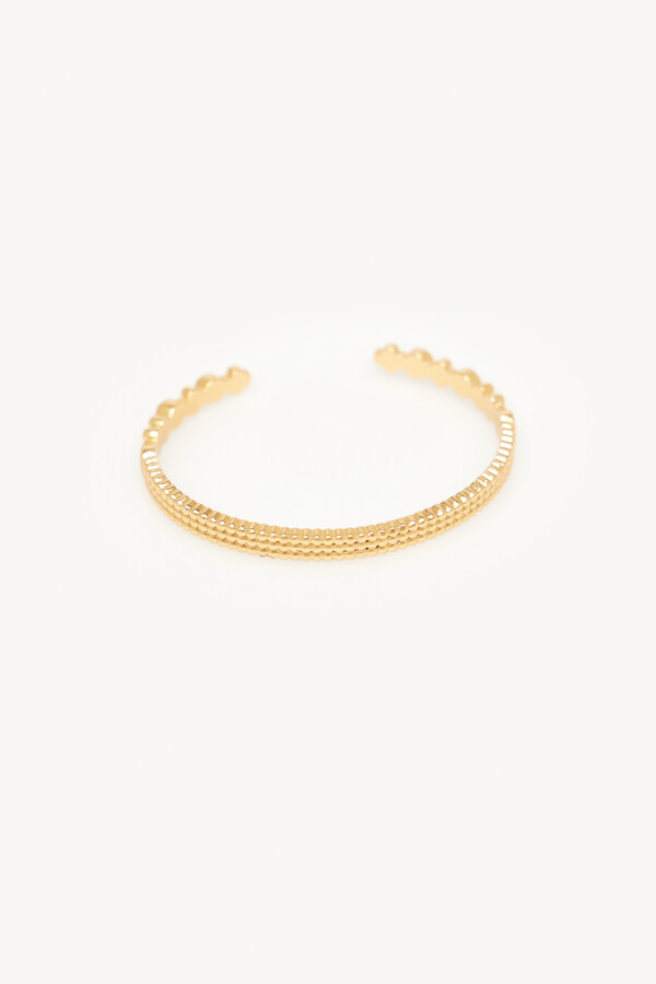 Hoss Intropia Manila. Gold-plated rigid bracelet Coral