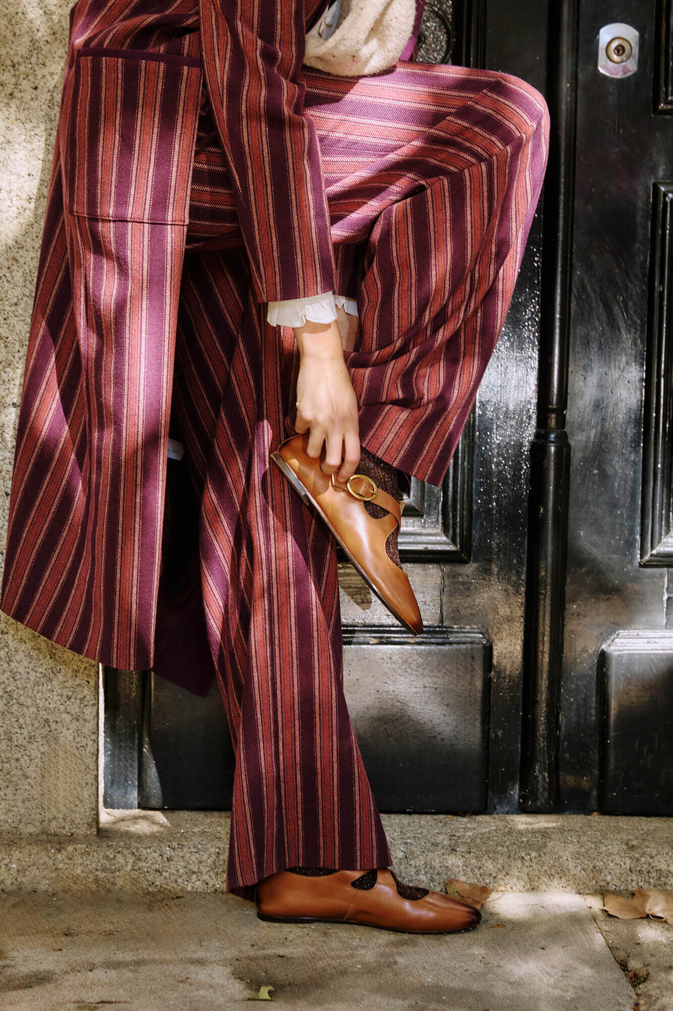 Hoss Intropia Lera. Bailarinas de piel cruzadas