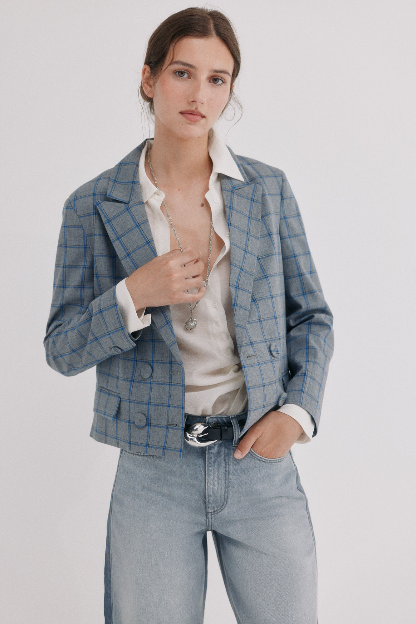 Hoss Intropia Estela. Blazer cuadros