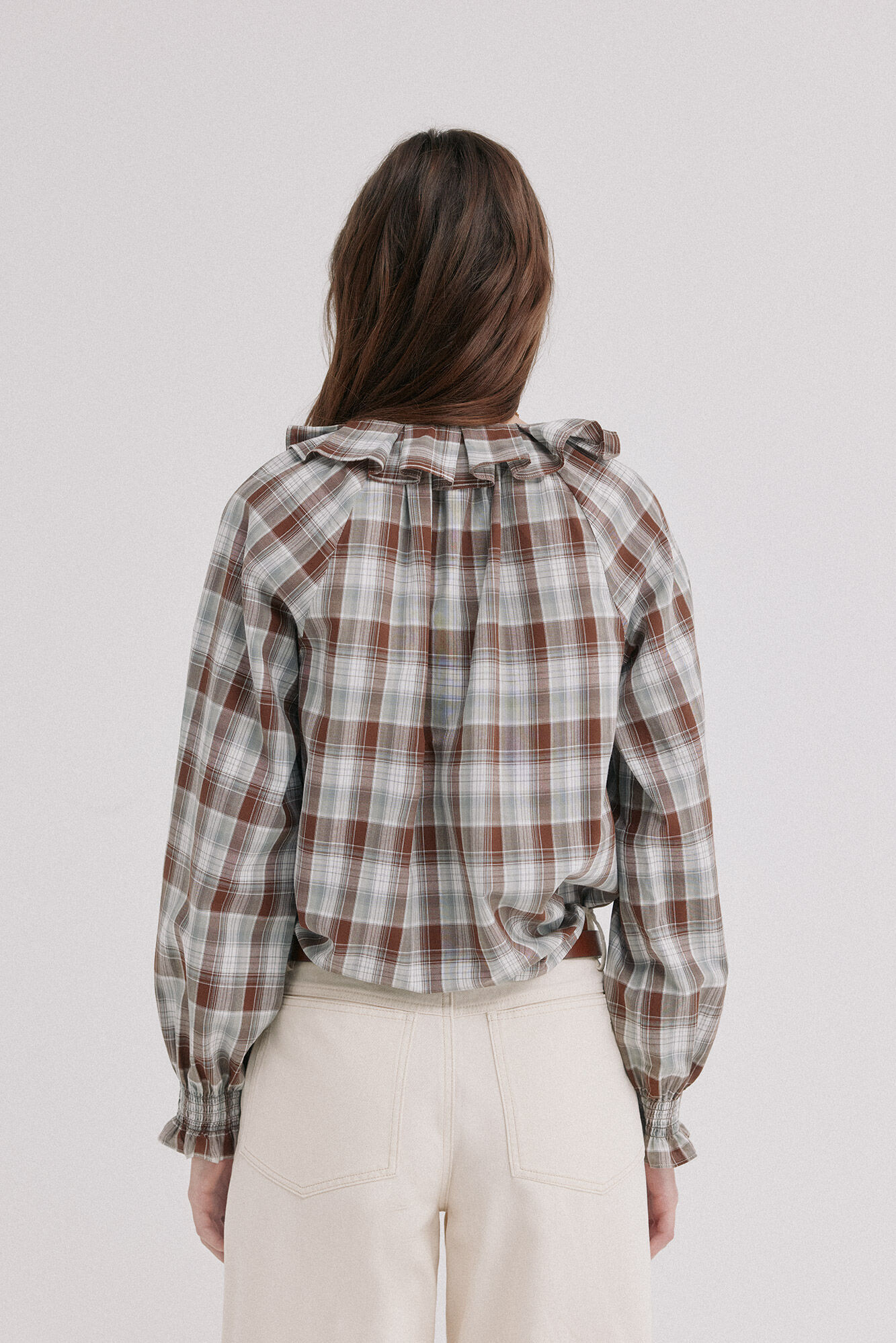 Hoss Intropia Celsa.Blusa cuadros Azul