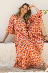 Hoss Intropia Alicia. Midi dress Orange