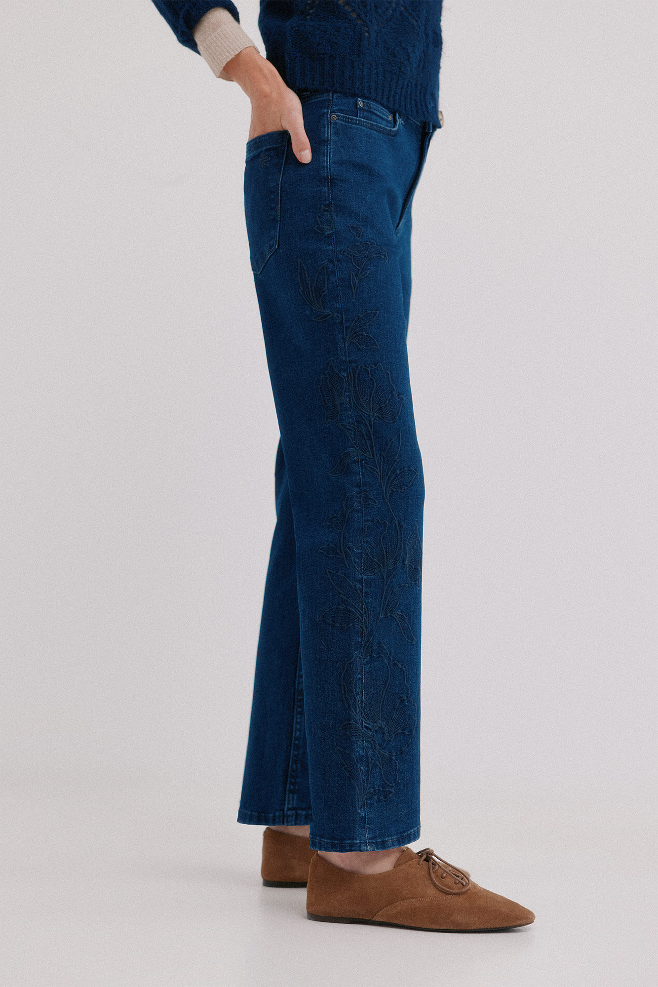 Hoss Intropia Bridgite. Jeans bootcut Azul
