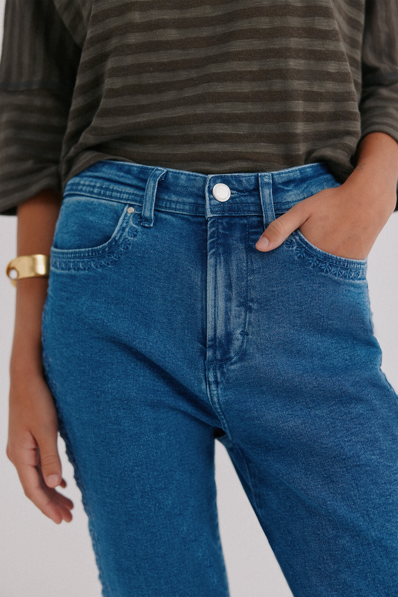 Hoss Intropia Bernadete. Cal&ccedil;a jeans bootcut Azul