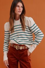 Hoss Intropia Ninnette. Camisola riscas white