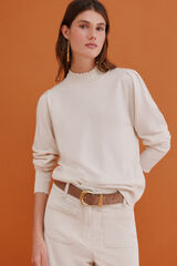 Hoss Intropia Ingrid. Jersey manga larga Beige