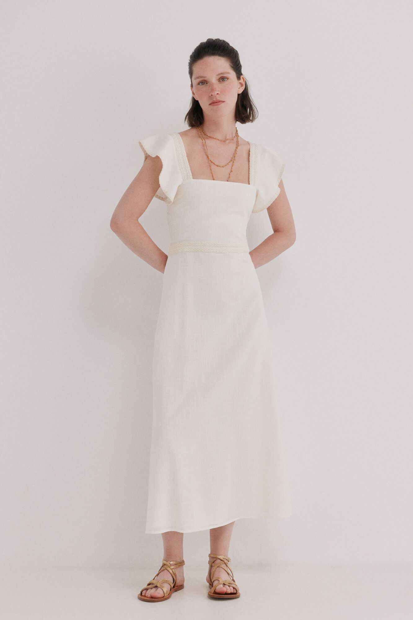 Hoss Intropia Amaya. Vestido midi algod&oacute;n