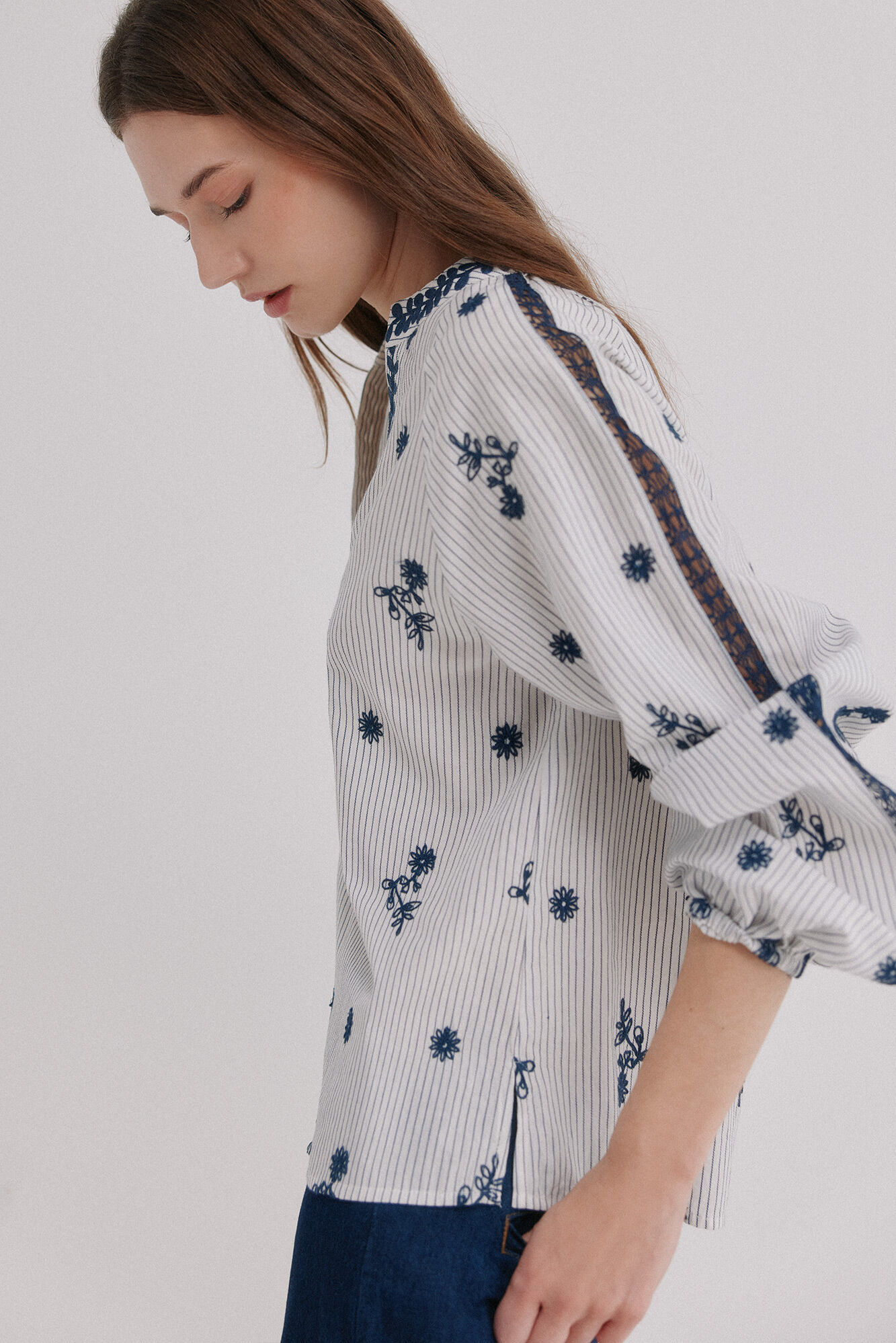 Hoss Intropia Striped blouse Casey Blue