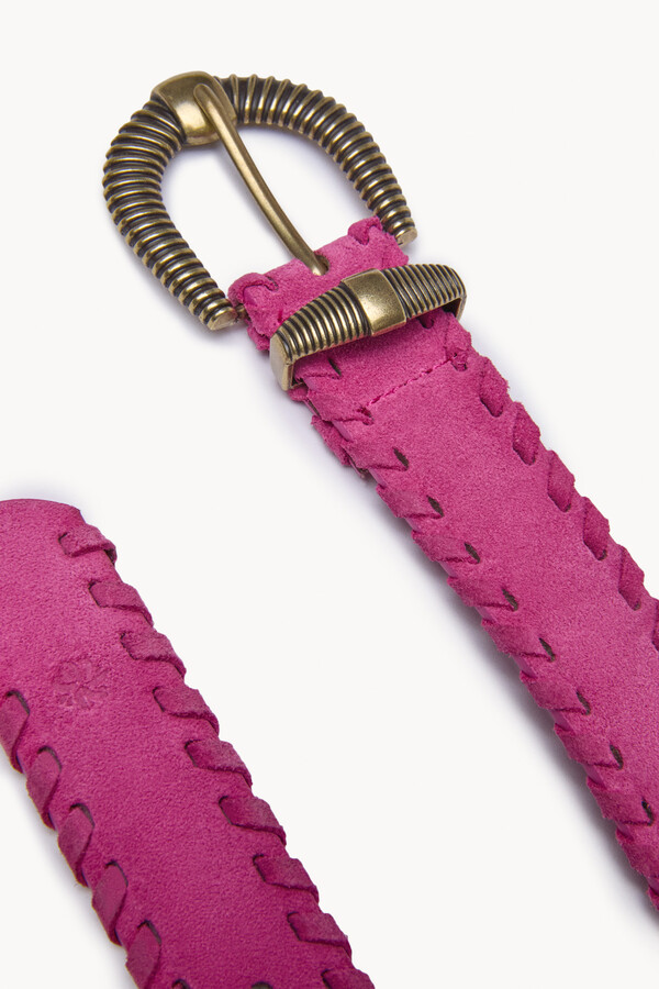 Hoss Intropia Magdiel. Split leather belt Pink
