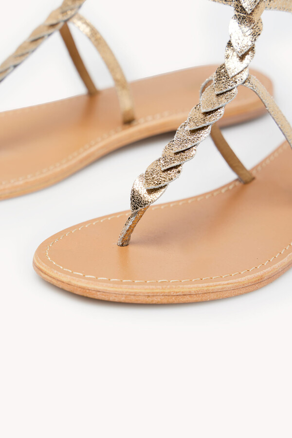 Hoss Intropia Maitane. Flat leather sandals Brown