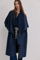 Hoss Intropia Darelle. Gabardina con lazada Azul marino