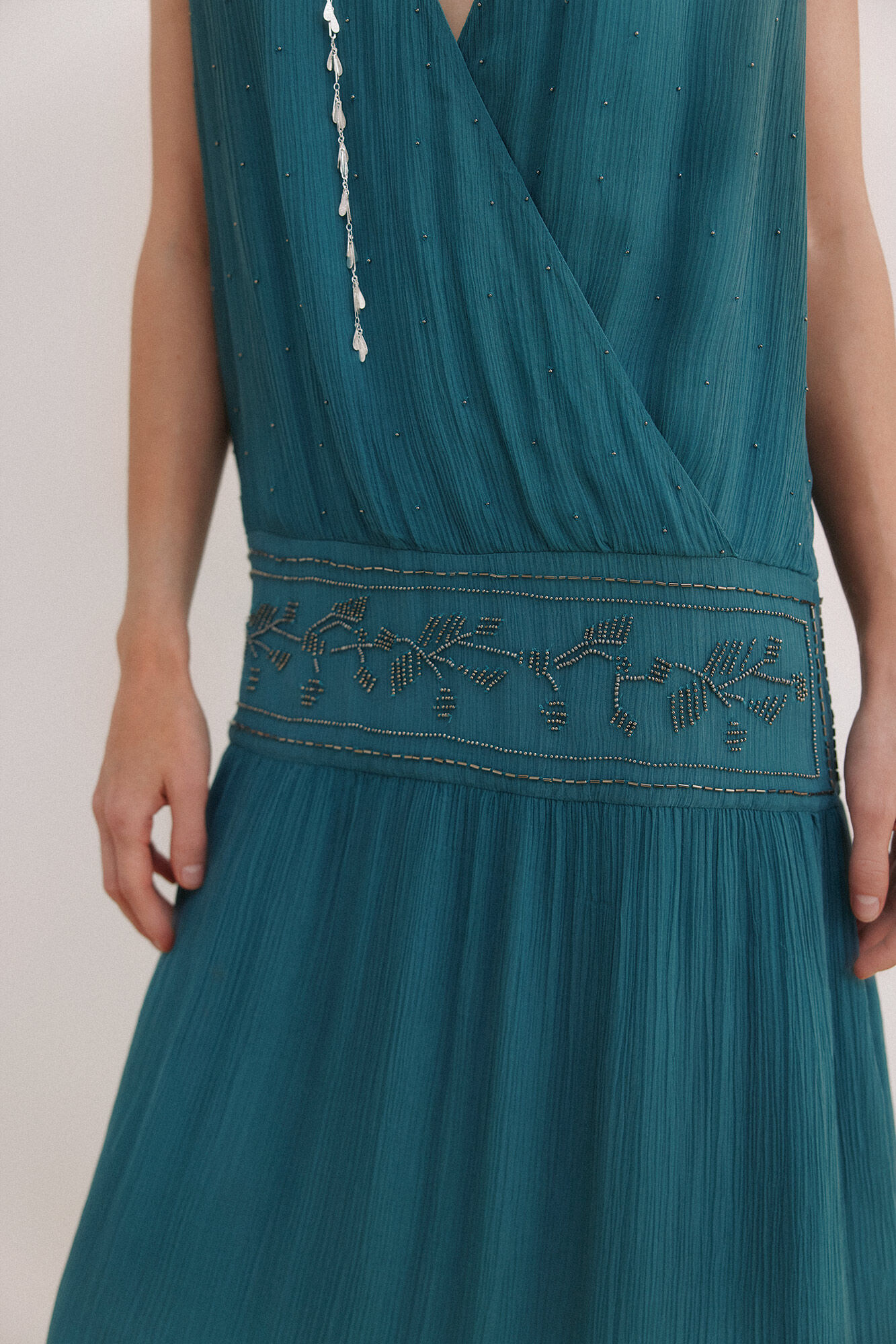 Hoss Intropia Ander. Beaded dress Green