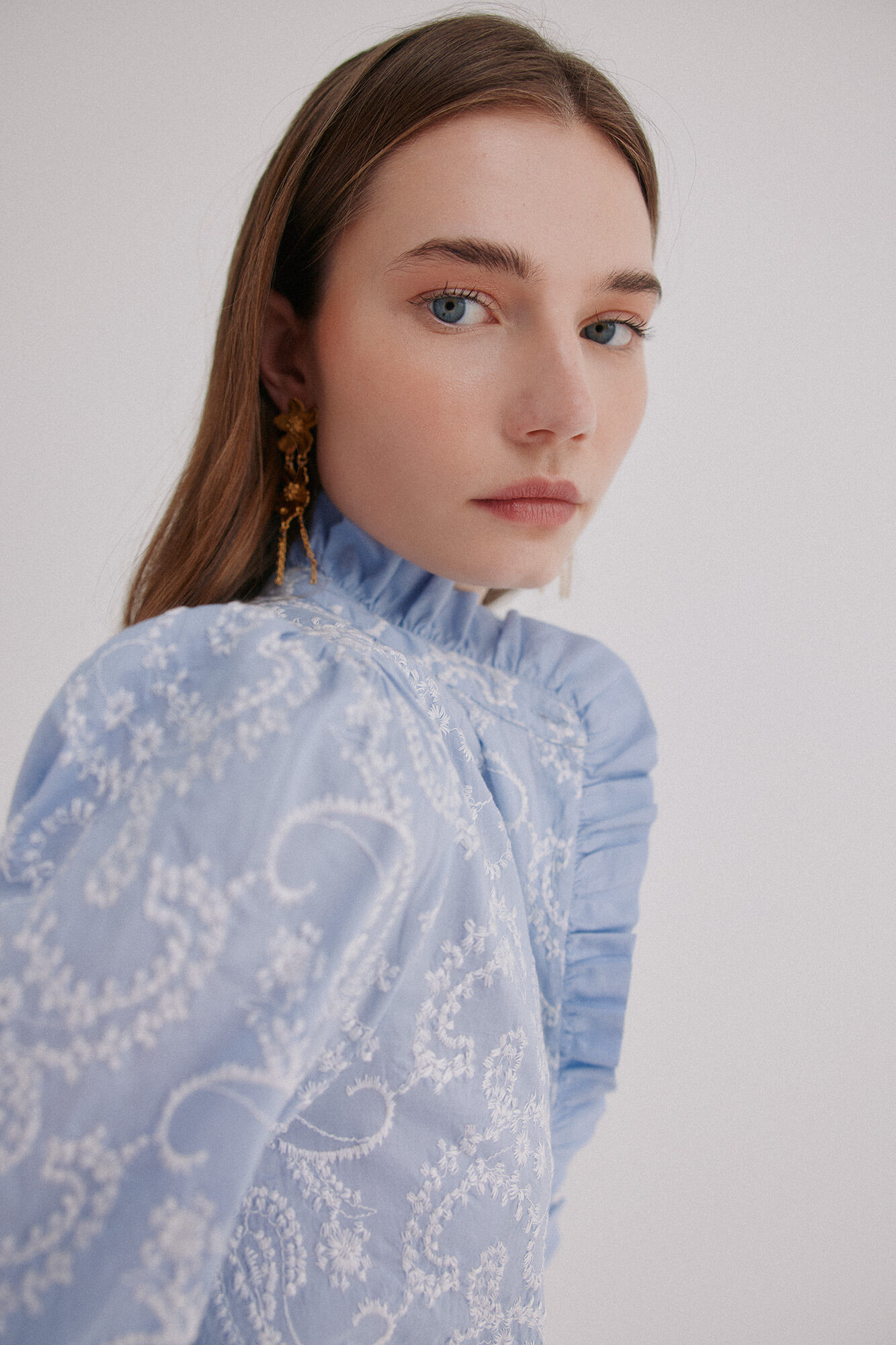 Hoss Intropia Embroidered blouse CANDELA Blue