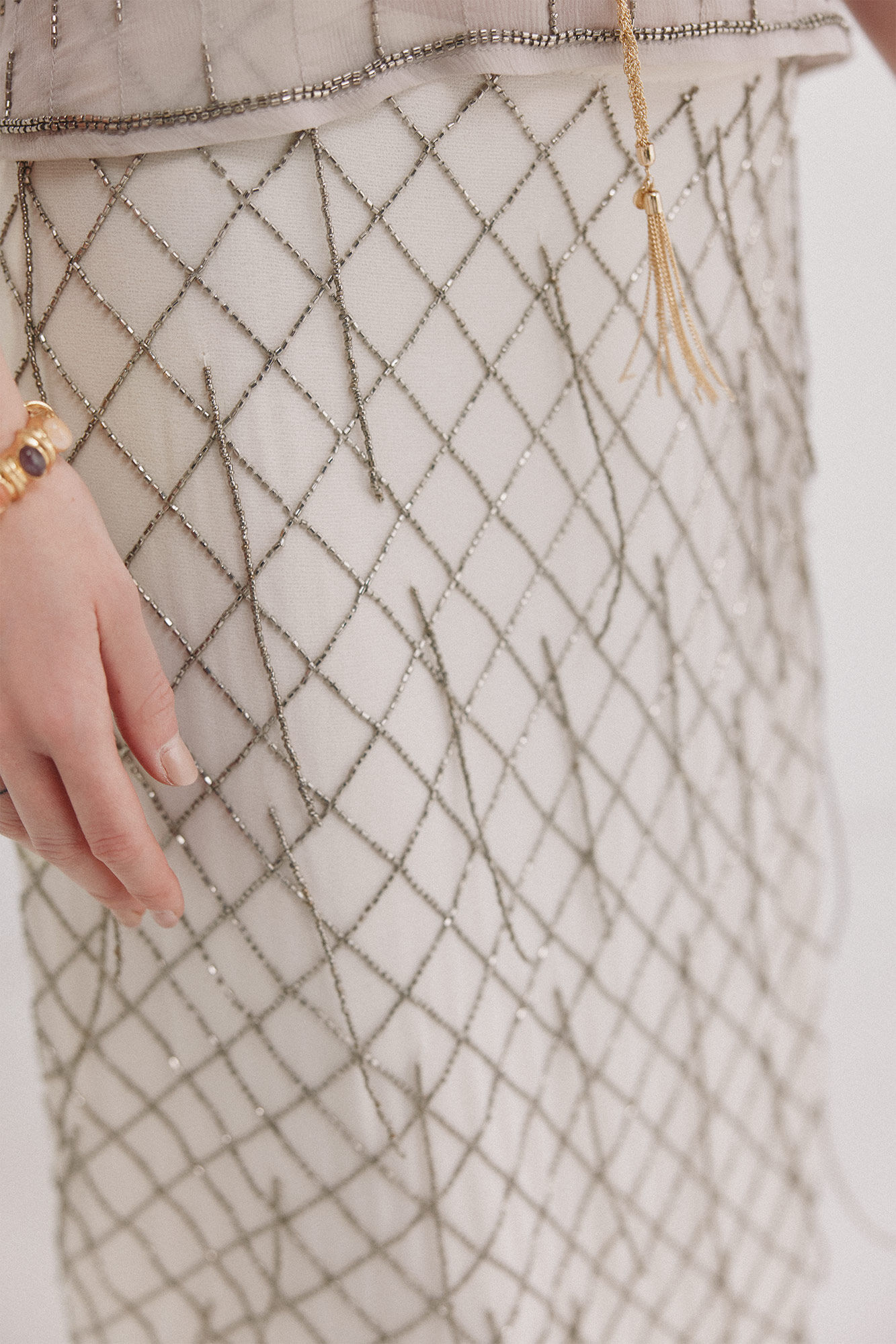 Hoss Intropia Ren&eacute;e. Falda bordada Blanco