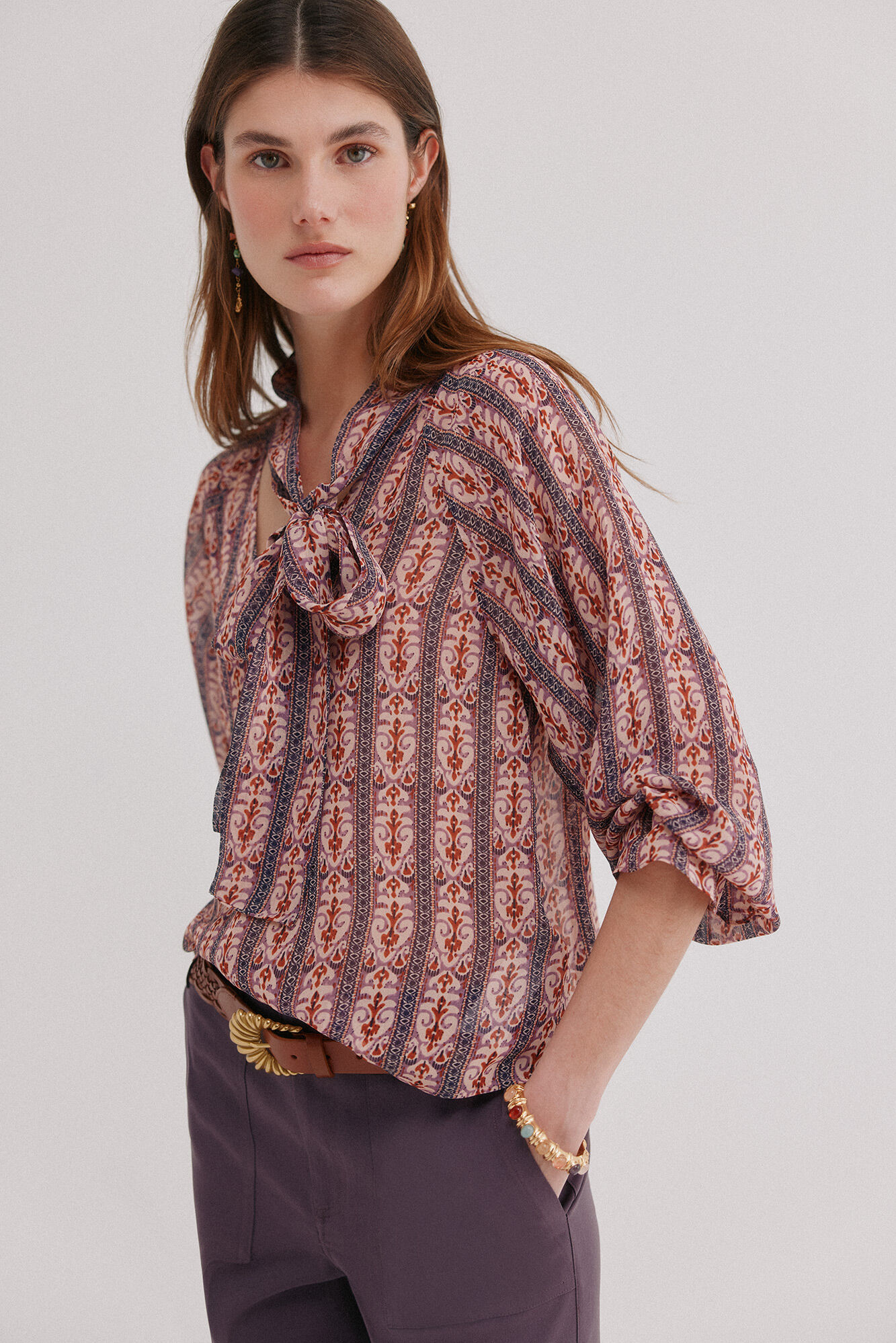 Hoss Intropia Camino. Blusa estampada Rosa