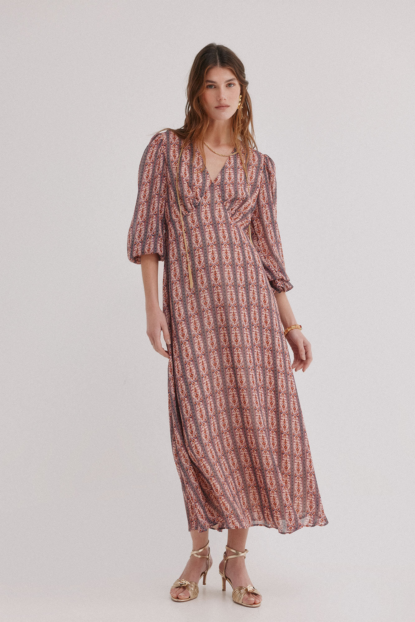 Hoss Intropia &Aacute;gueda. Vestido estampado Blanco