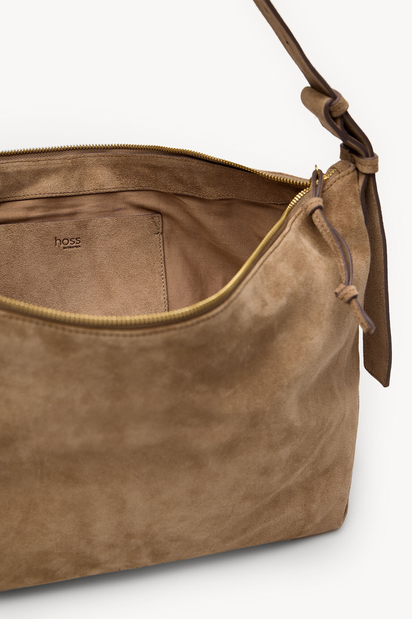 Hoss Intropia Natalia. Suede split leather Brown