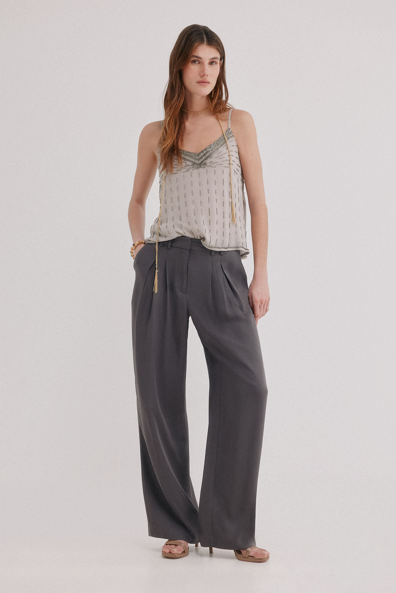 Hoss Intropia Paloma. Pantal&oacute;n doble pliegue