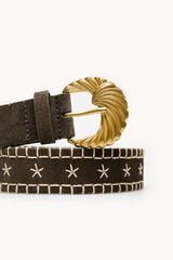 Hoss Intropia Split leather belt LILIT Khaki