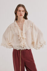 Hoss Intropia Romantic Chelsea blouse Ivory