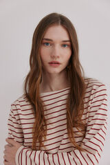 Hoss Intropia Magda. Sweatshirt &agrave;s riscas Ecru