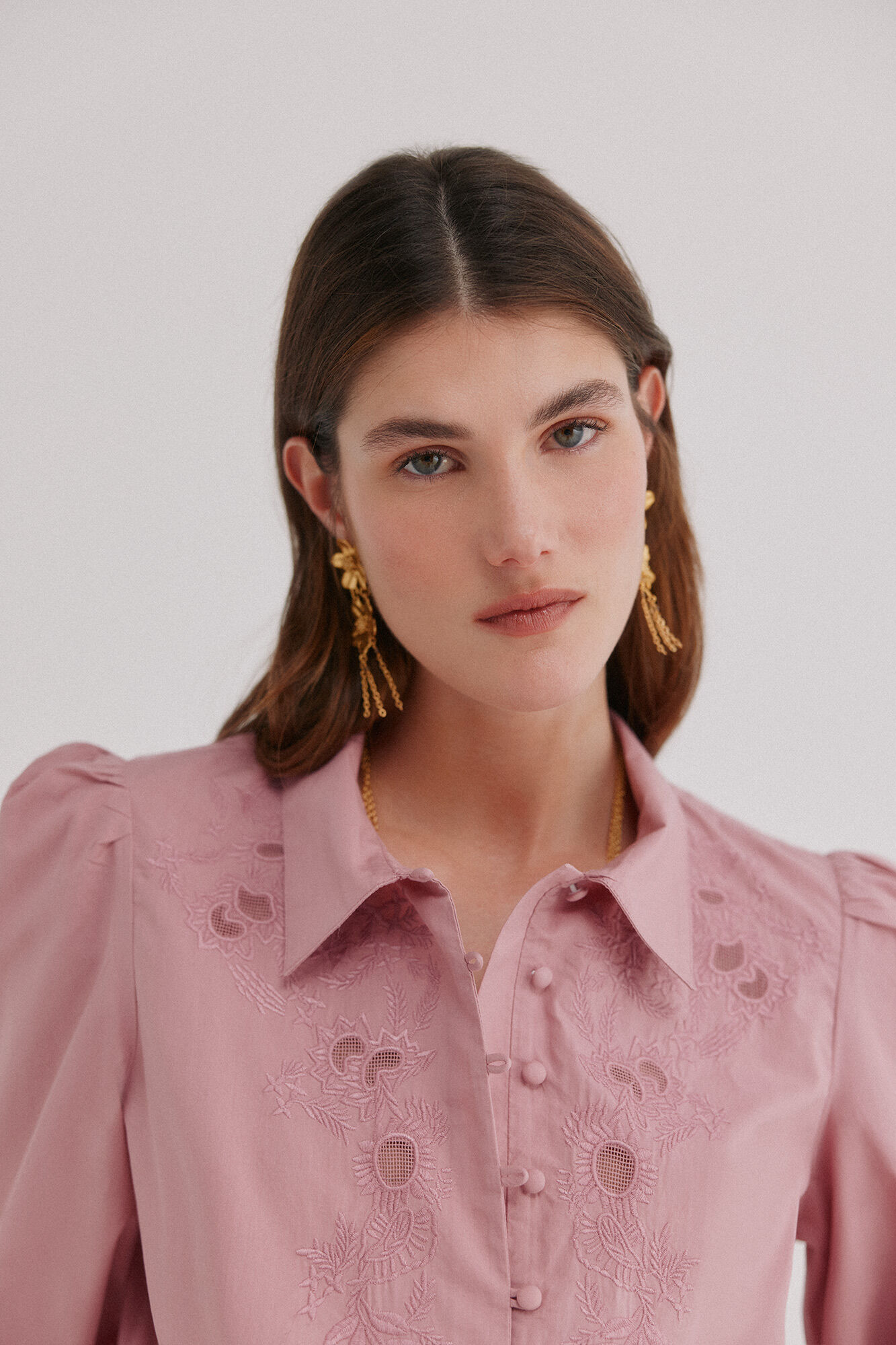 Hoss Intropia Carine. Blusa bordada Rosa