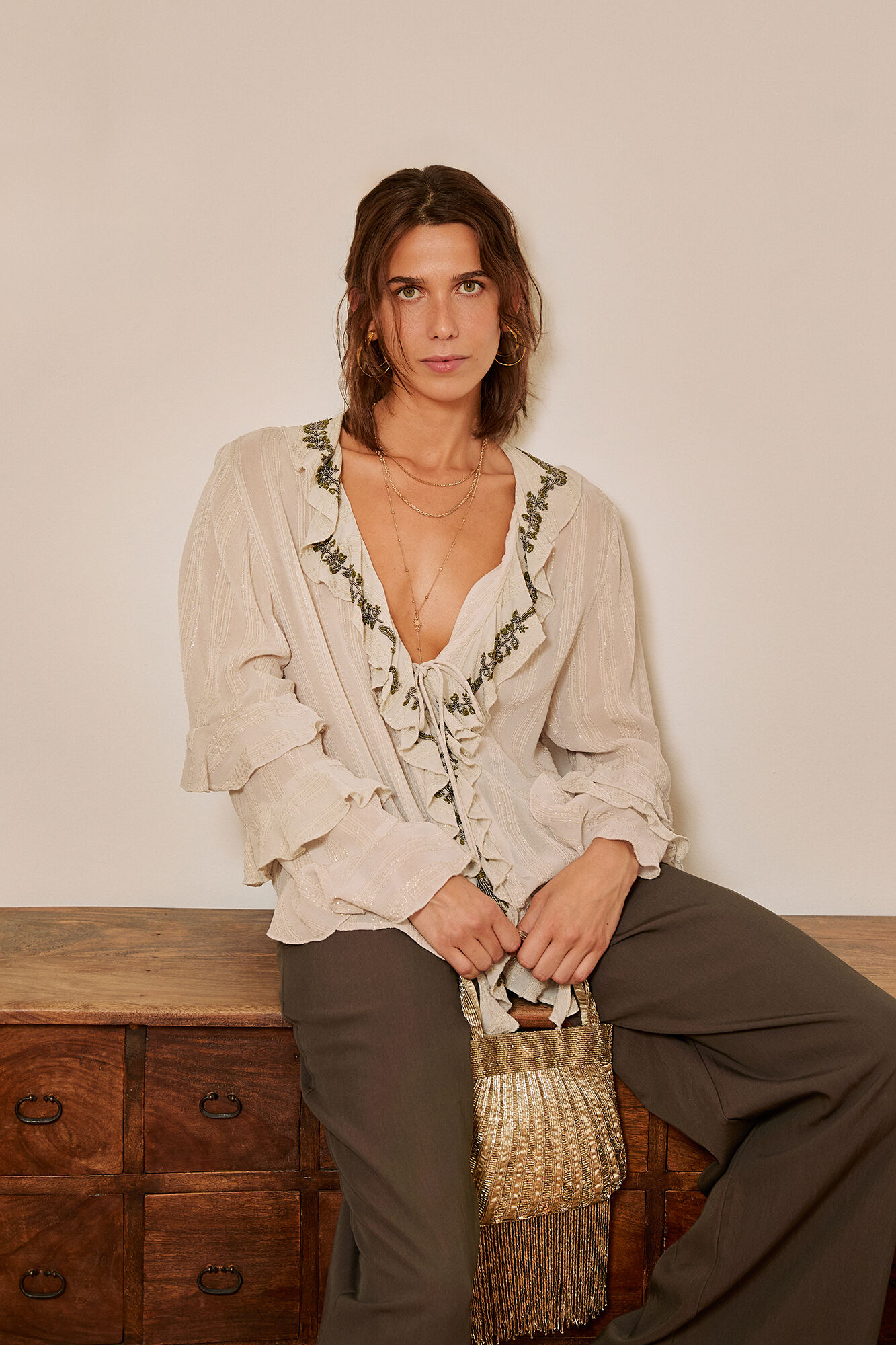 Hoss Intropia Clotilde. Blusa rom&aacute;ntica