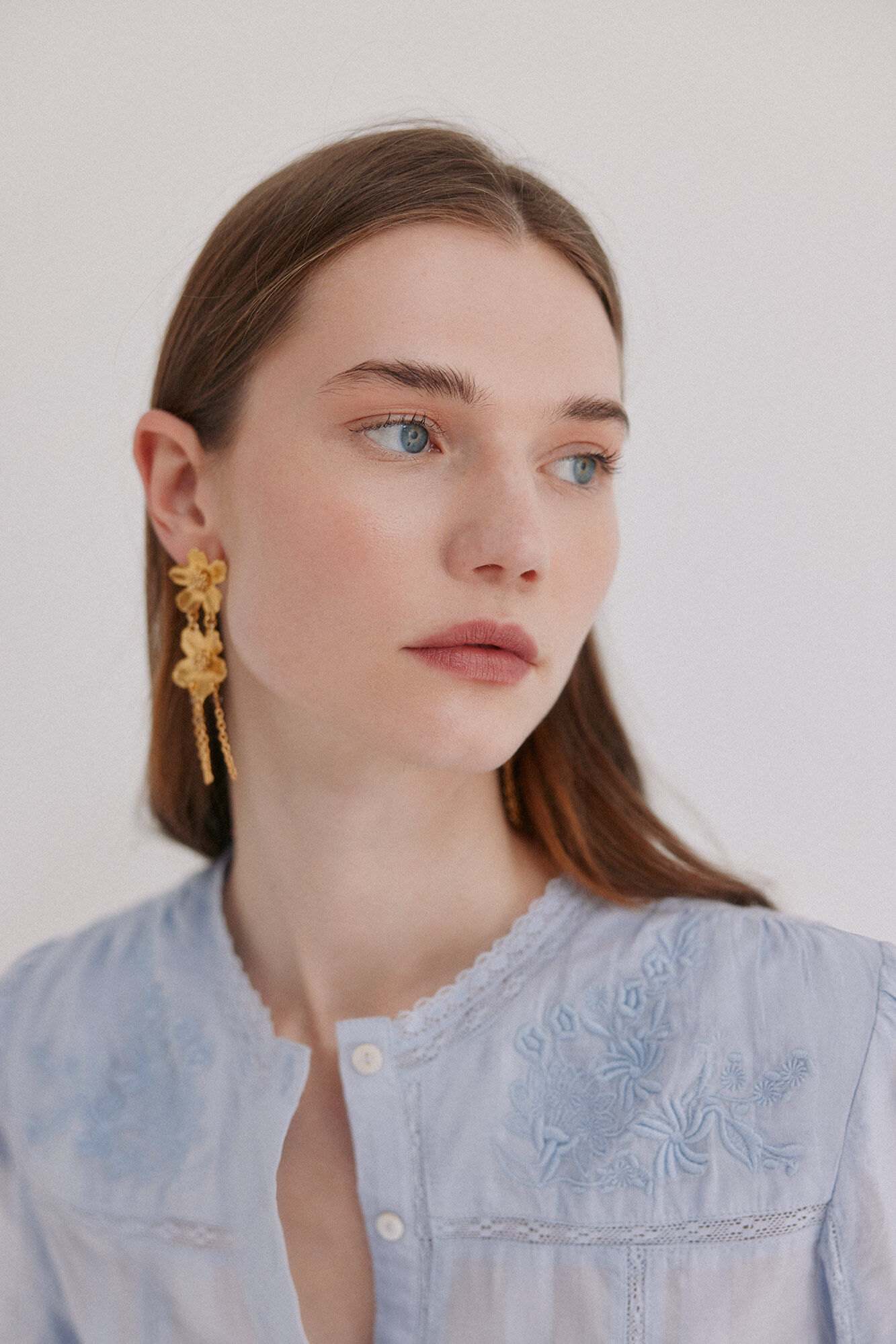 Hoss Intropia Clara romantic blouse Blue