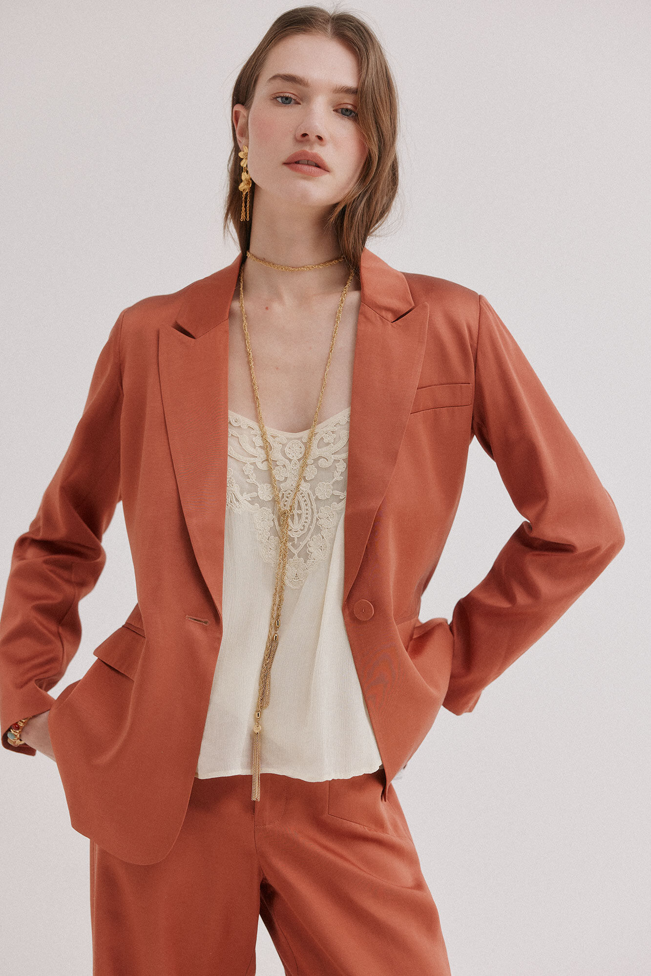 Hoss Intropia Elma.Chaqueta corte cl&aacute;sico Rosa