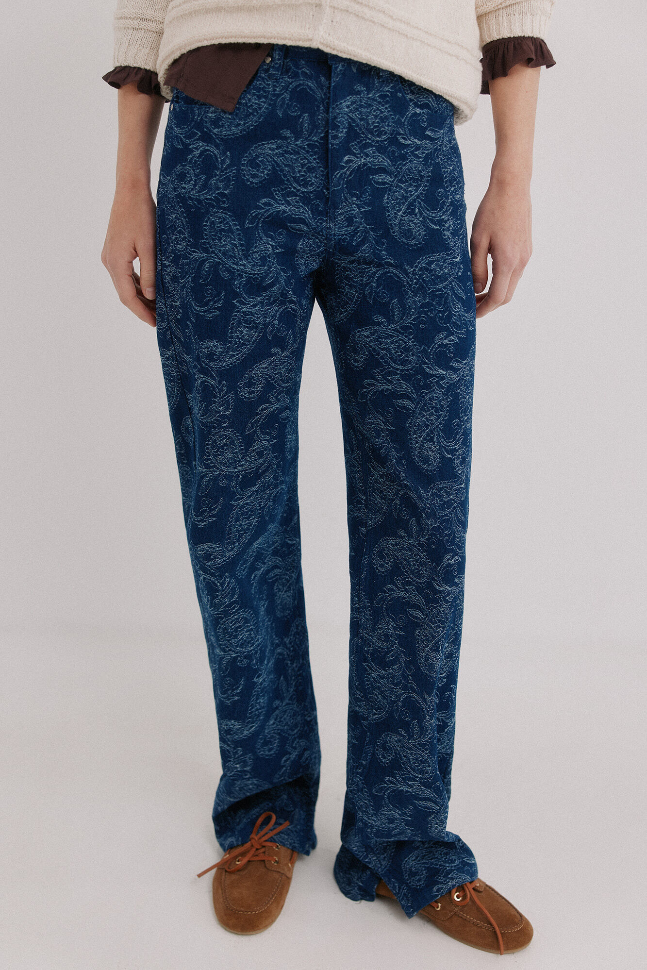 Hoss Intropia Brenda. Jeans jacquard Azul