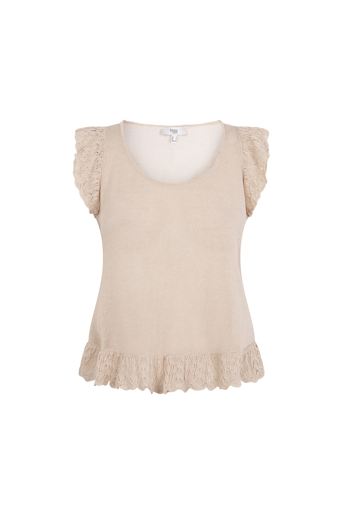 Hoss Intropia Nadia. Flounced top Ivory