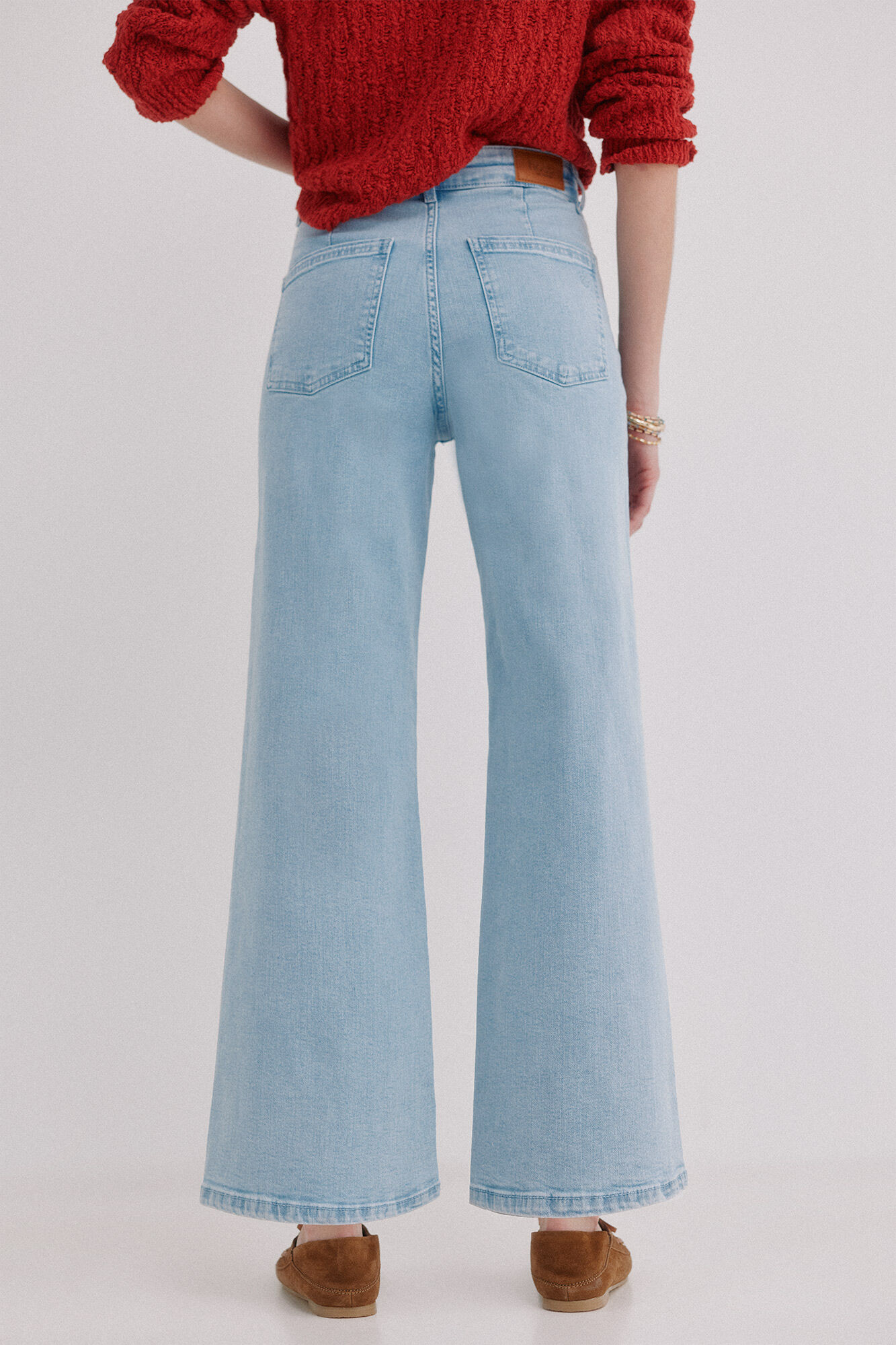Hoss Intropia B&aacute;rbara. Vaqueros wide leg Azul
