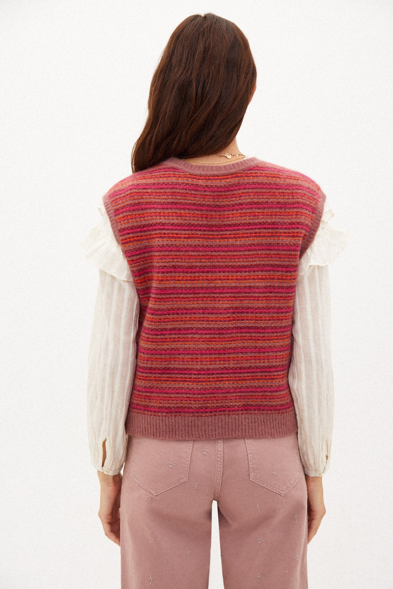 Hoss Intropia Valerie. Striped knit vest Purple