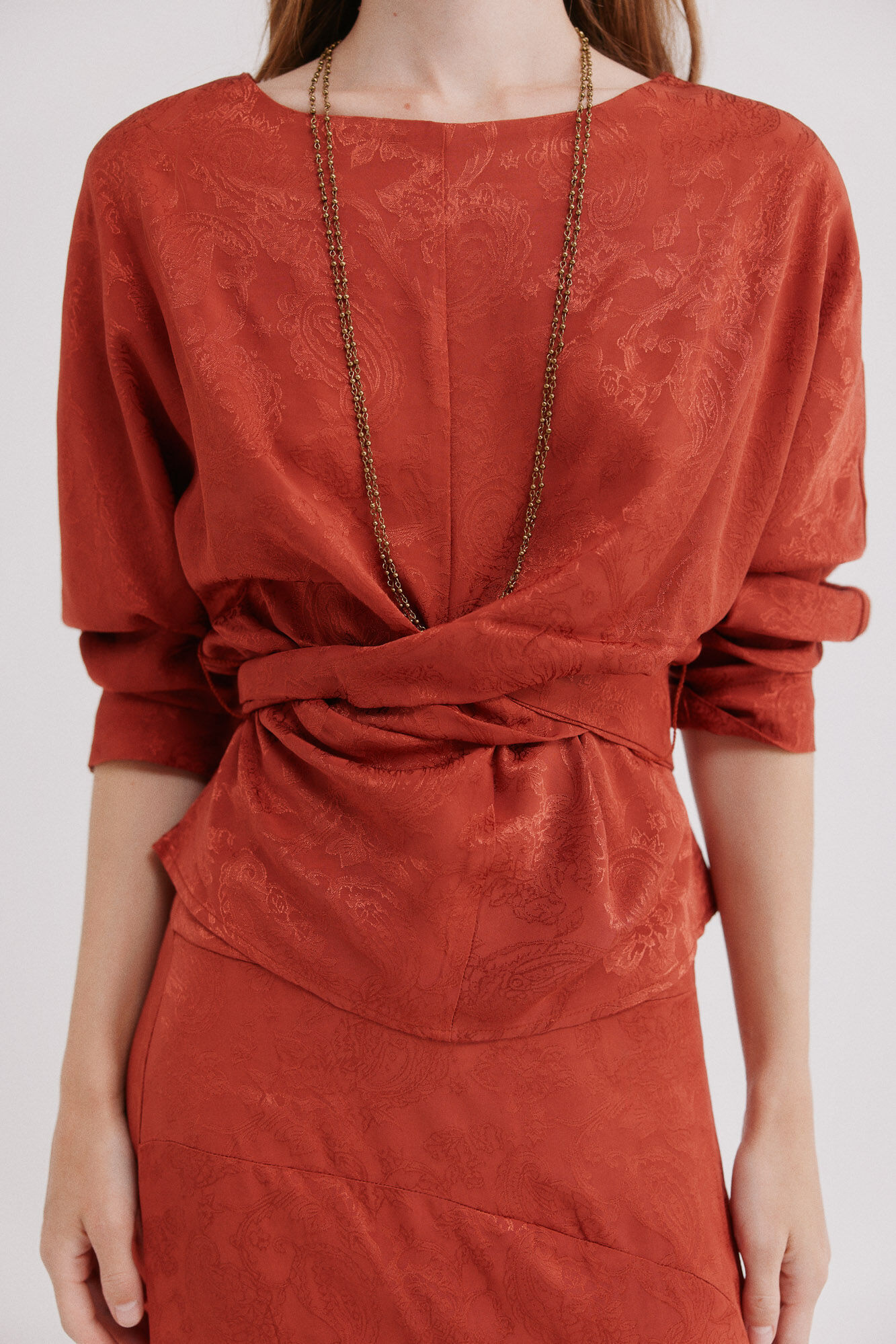 Hoss Intropia Clea .Blusa jacquard Rosa