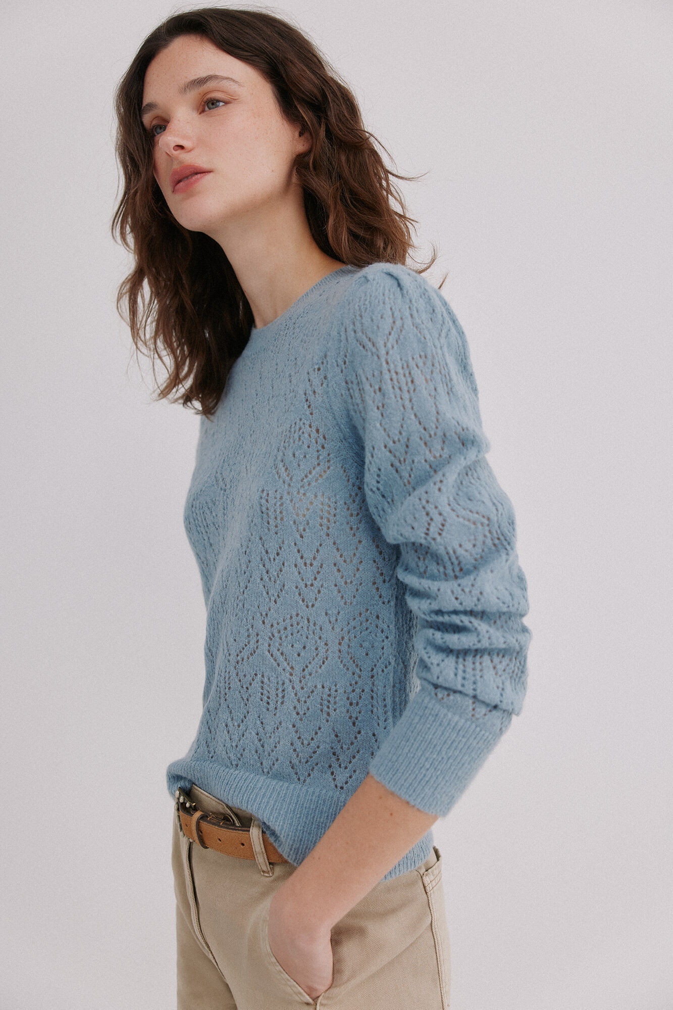 Hoss Intropia Openwork jumper Ibbie Blue