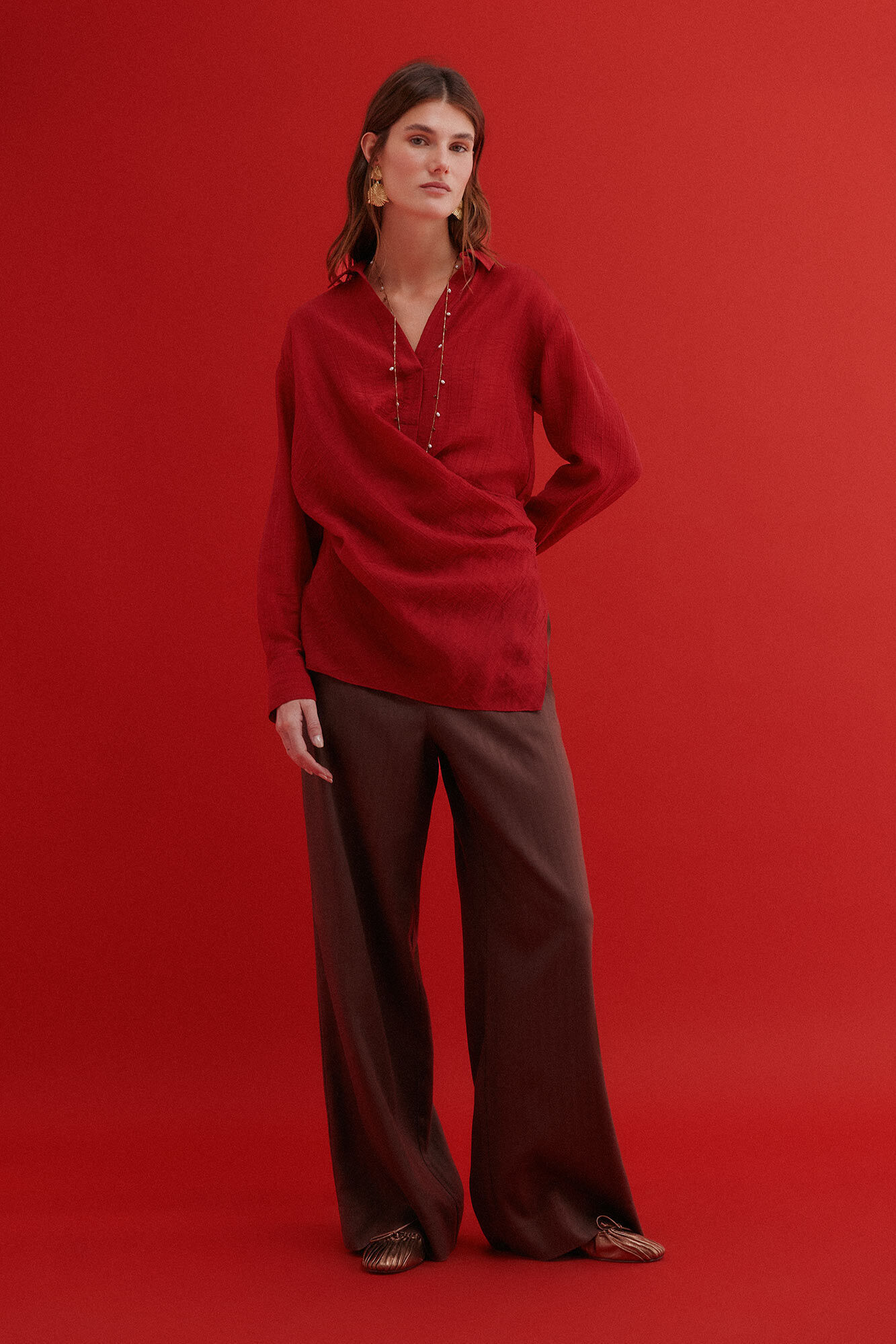 Hoss Intropia Striped blouse Cosette Red