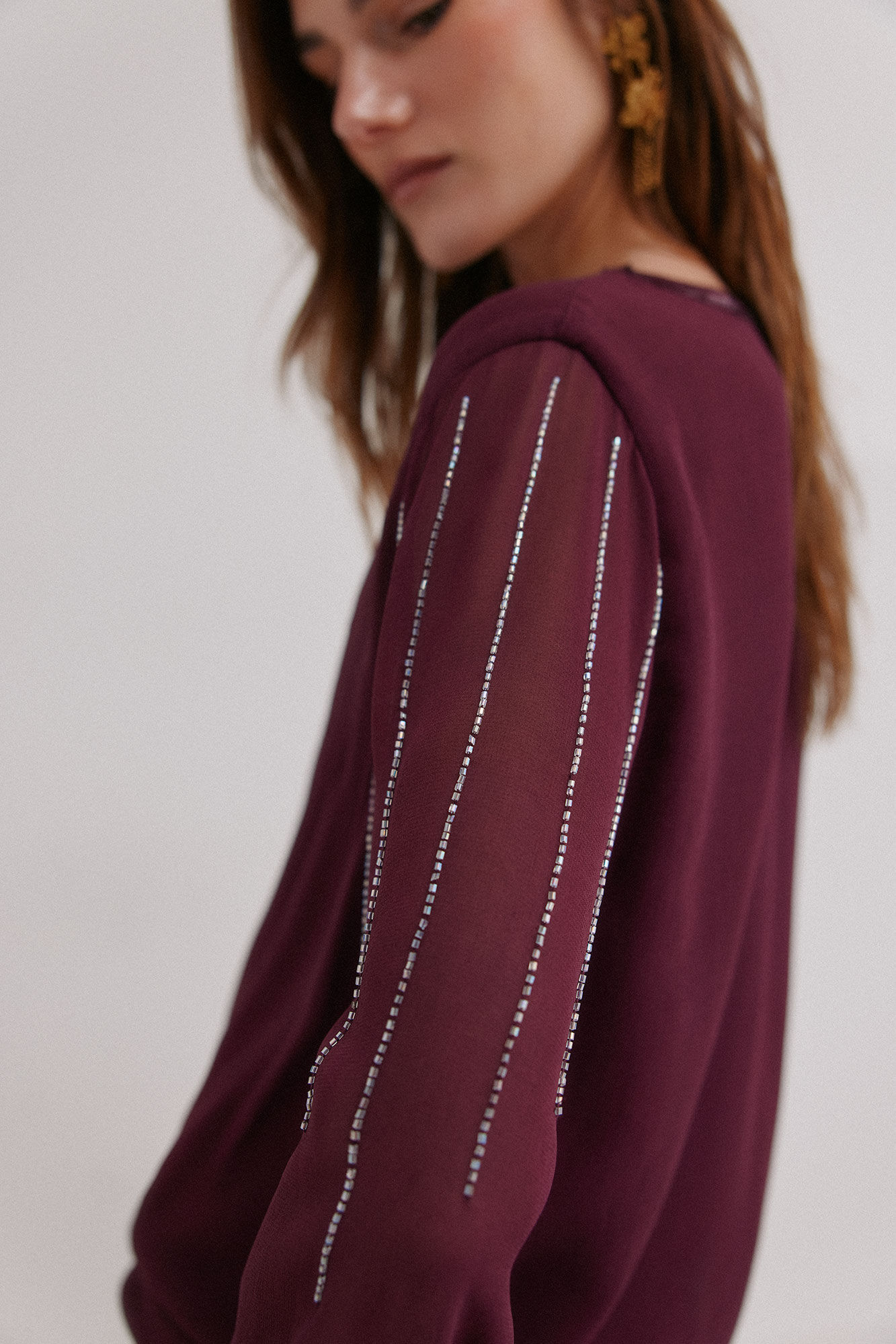 Hoss Intropia Almudena. Vestido bordado Rosa