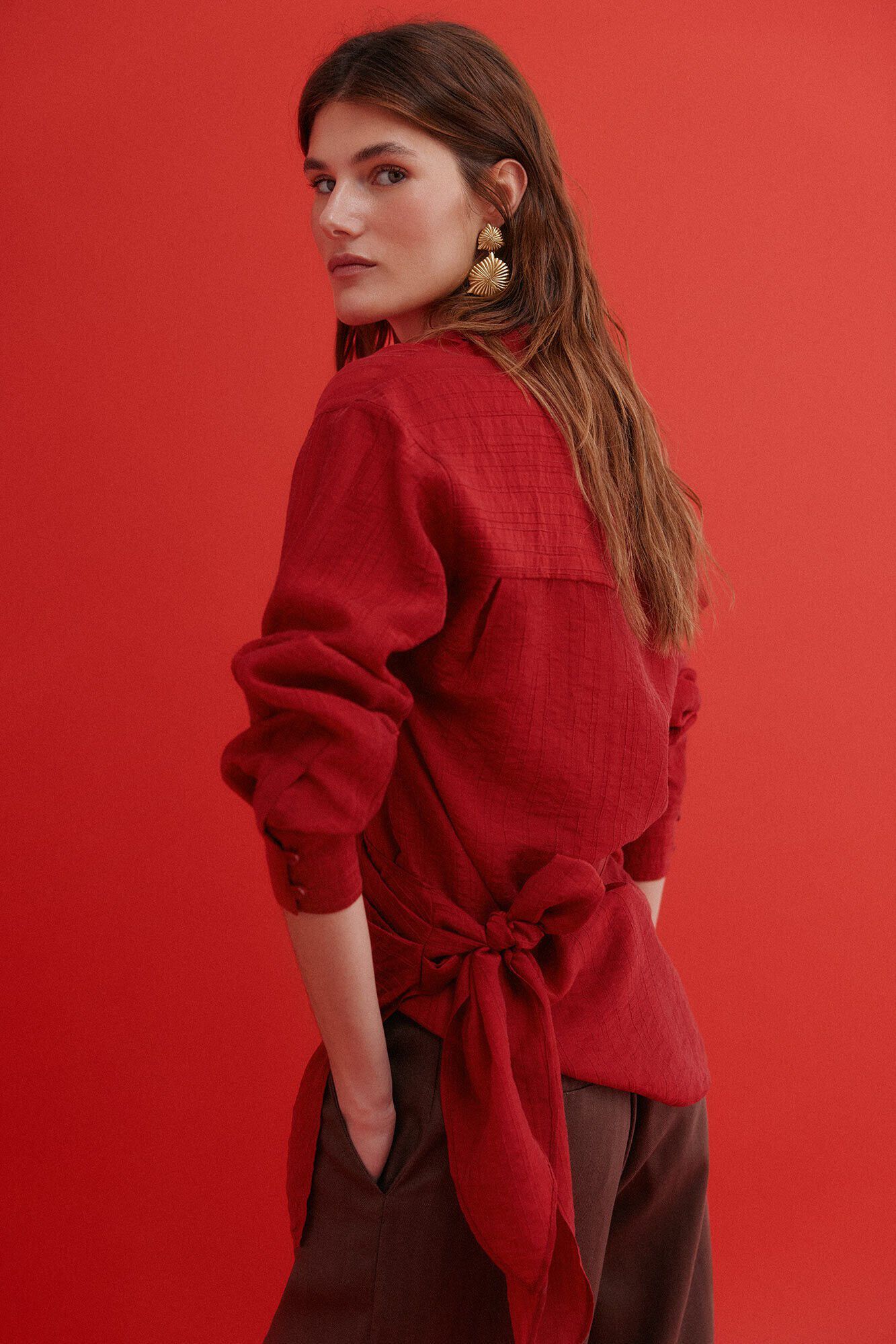 Hoss Intropia Striped blouse Cosette Red