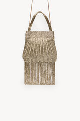 Hoss Intropia Naomi. Bolso de abalorios Dorado