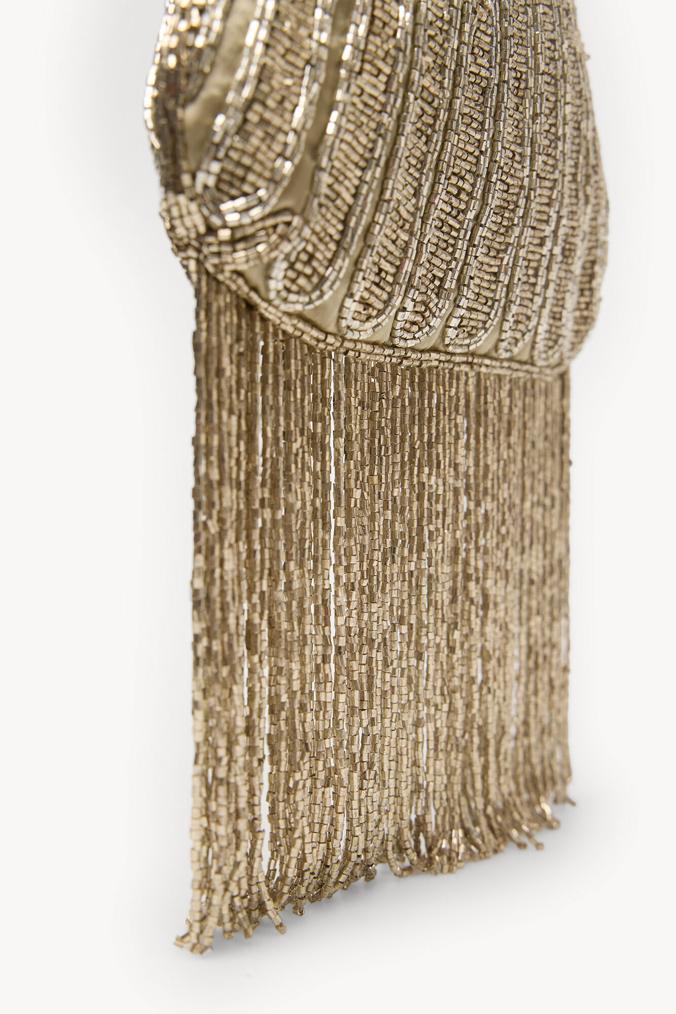 Hoss Intropia Naomi. Bolso de abalorios Dorado