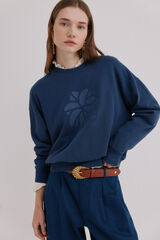 Hoss Intropia M&oacute;nica. Sudadera lavada Azul marino