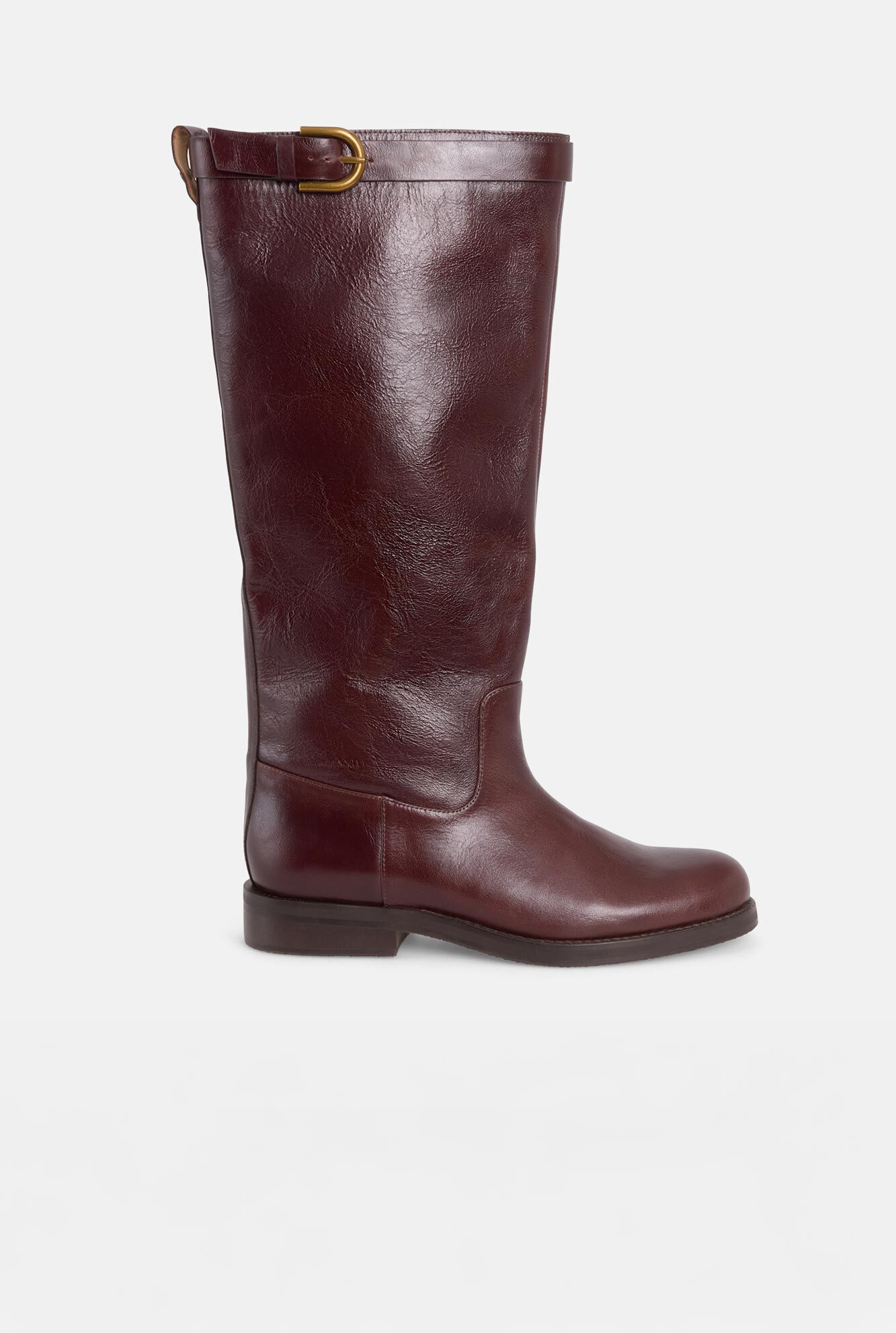Hoss Intropia Macarena. Bota de piel alta h&iacute;pica