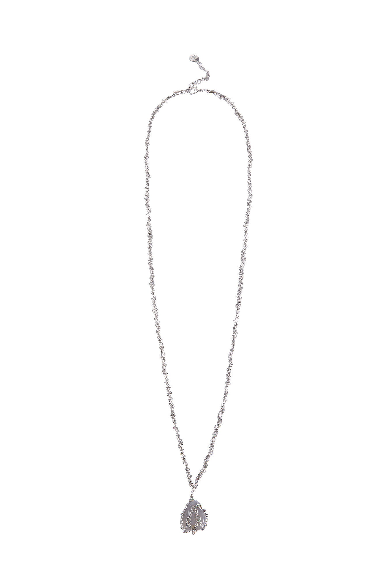 Hoss Intropia Luz. Collar con piedra natural Gris