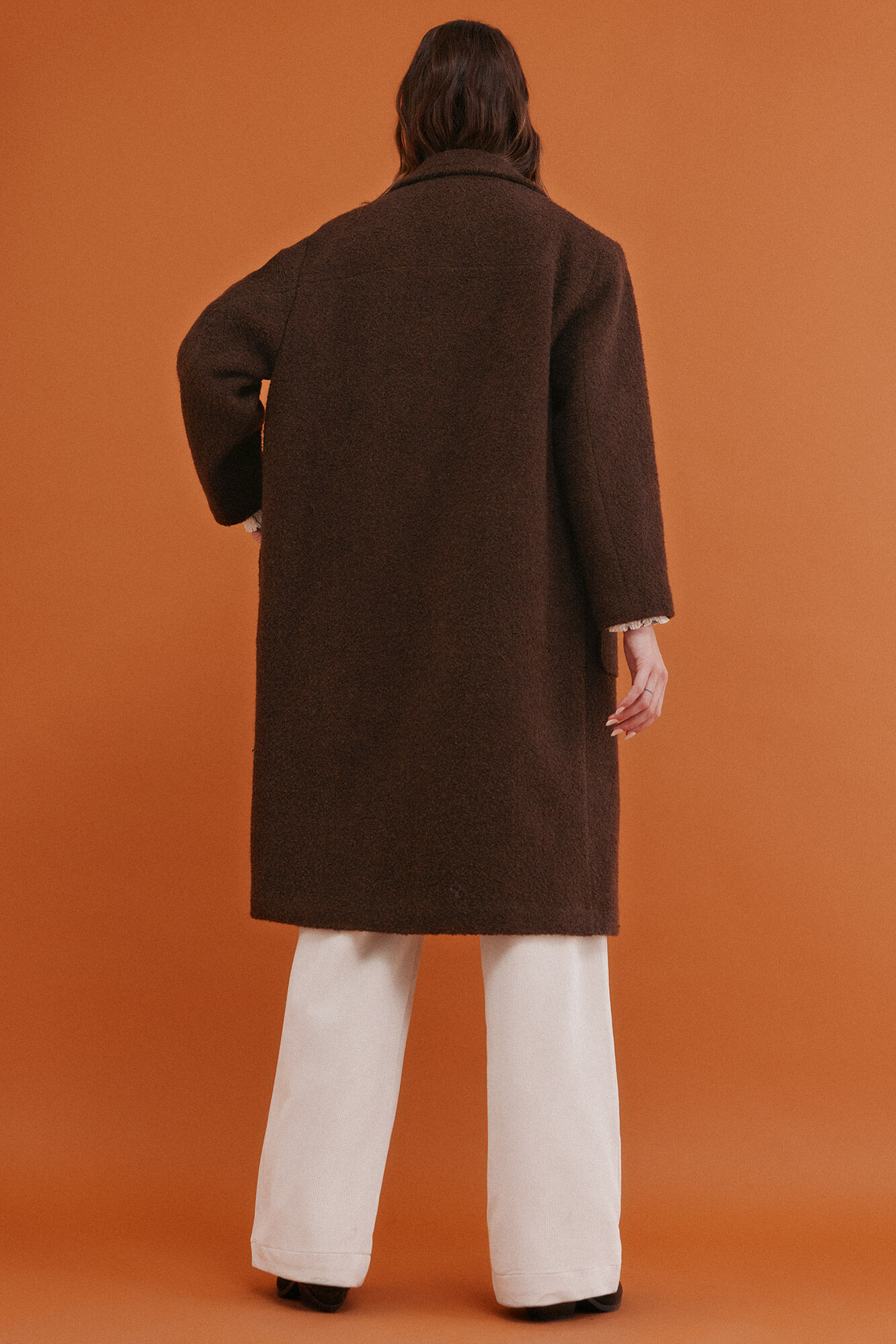 Hoss Intropia Flora. Abrigo con bolsillos Marron