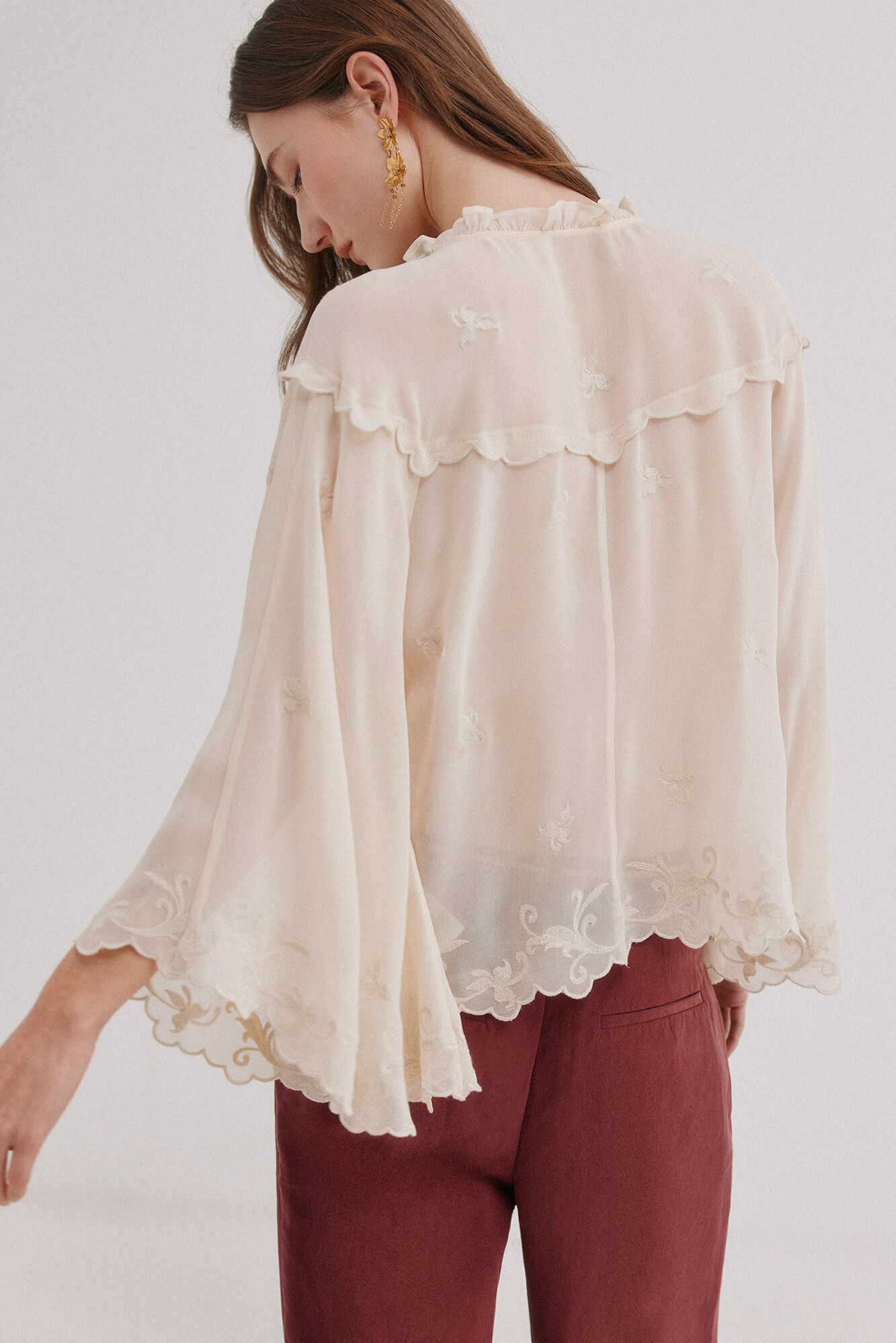 Hoss Intropia Romantic Chelsea blouse Ivory
