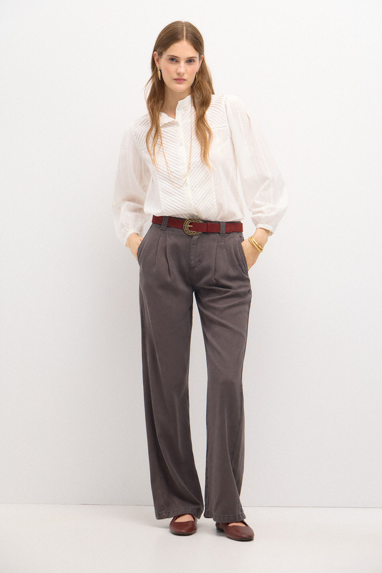 pedro del hierro Olaia. Pantalón fluido en tencel