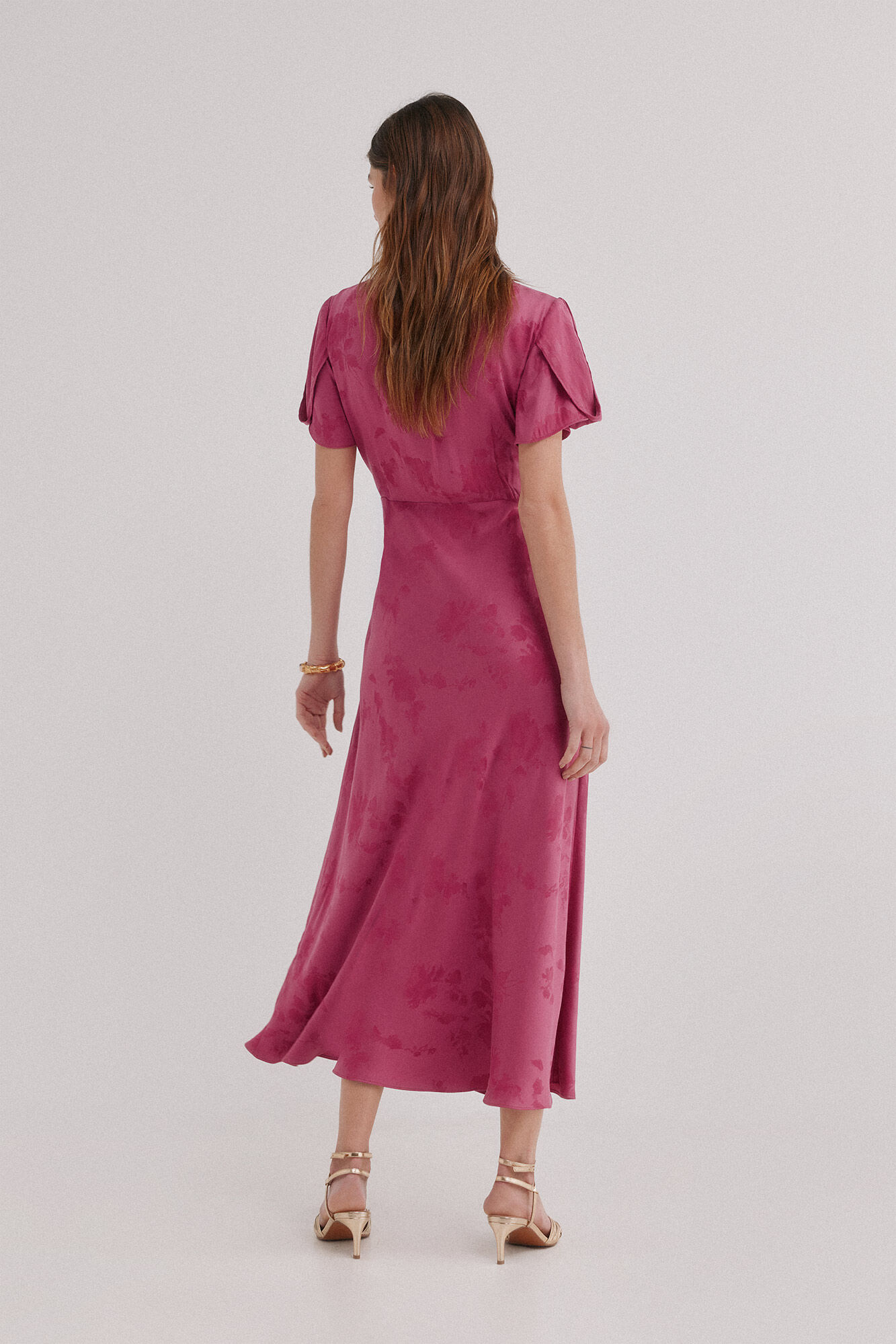 Hoss Intropia Aina. Vestido jacquard Rosa